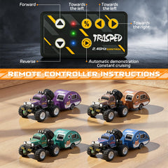 Snugzy 2.4GHz remote pairs with blue RC car for precise control