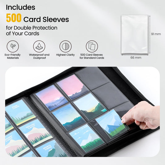 Snuvid side-loading pockets keep cards secure during transport.