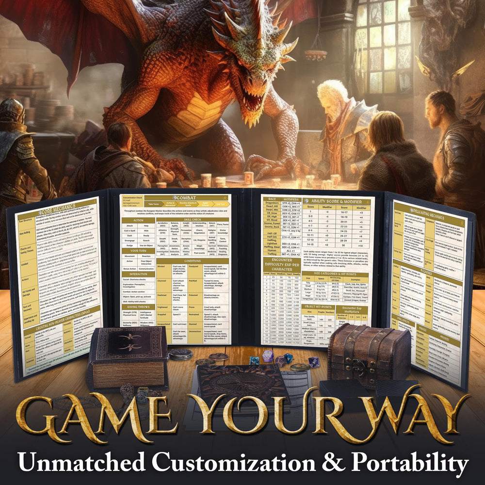 Soar Forge DM Screen quick reference pockets speed up gameplay