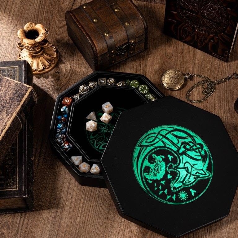Soar Forge DND Dice Tray capacity up to 125 dice including inner area.