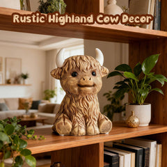 SOBEIT Highland Cow piggy bank gift-ready packaging, ideal for birthdays.