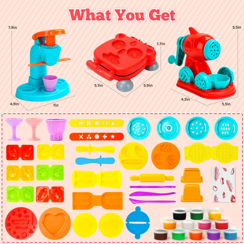 SOCBTNSO 3-in-1 dough set colorful dough colors inspire learning and exploration.