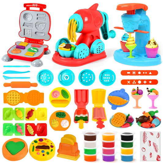 SOCBTNSO 3-in-1 dough set ice cream maker for imaginative play and motor skills.