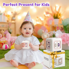 SOCBTNSO Busy Cube compact size fits small hands on the go.
