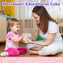 SOCBTNSO Busy Cube supports hand-eye coordination through engaging manipulation.