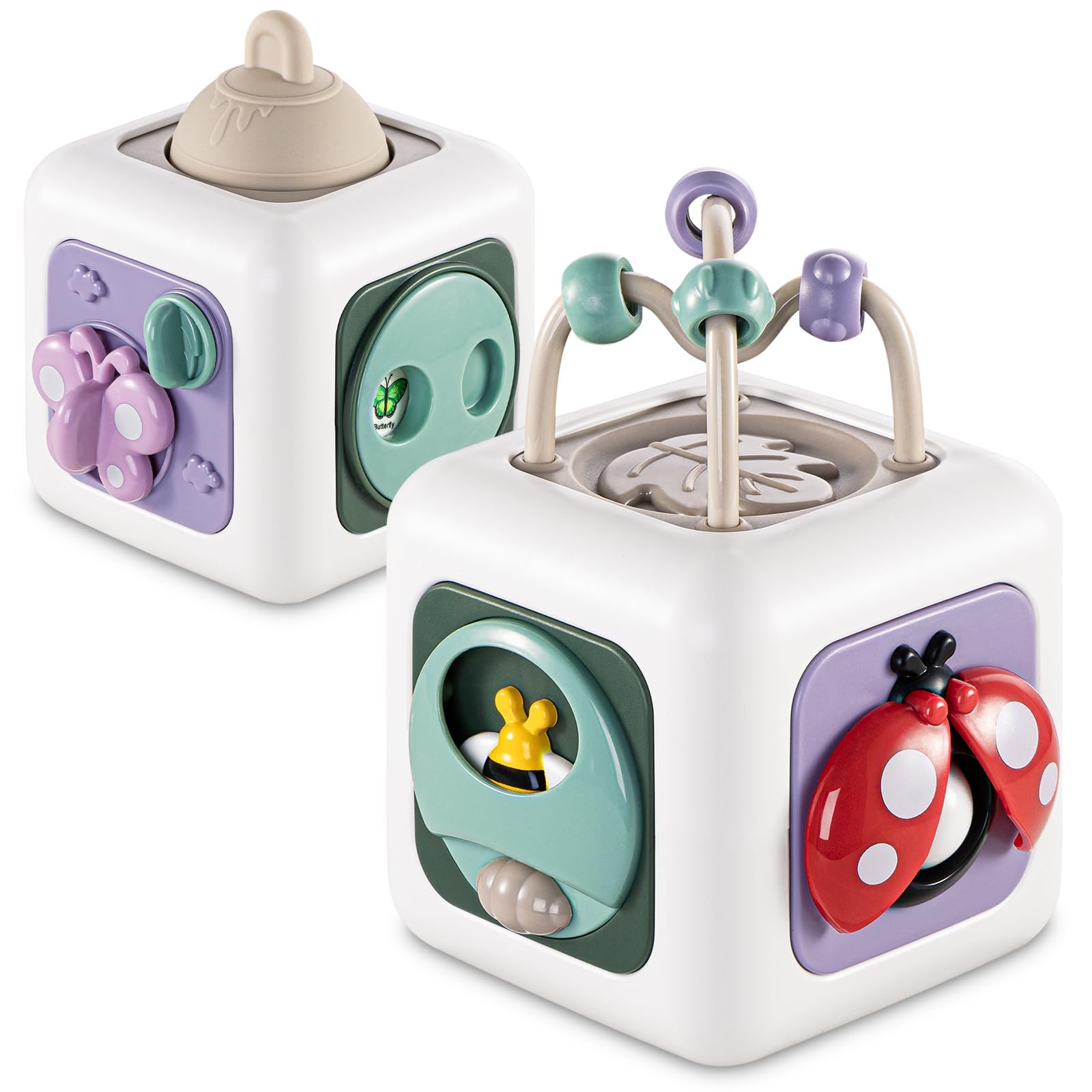 SOCBTNSO Busy Cube six-activities boosts fine motor skills during play.