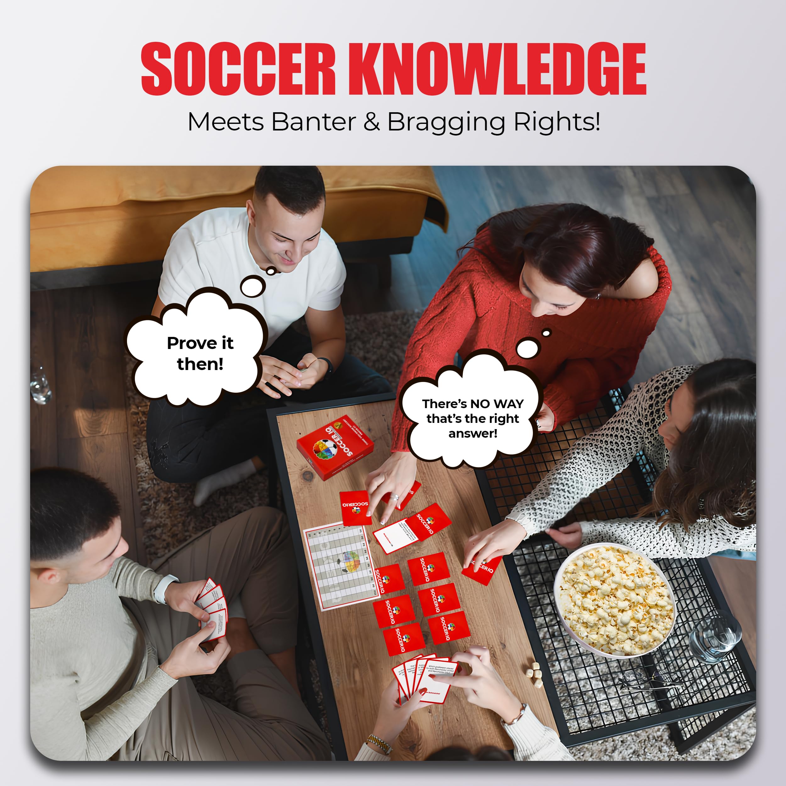 SOCCER IQ cards showcase bold visuals guiding quick setup and play.