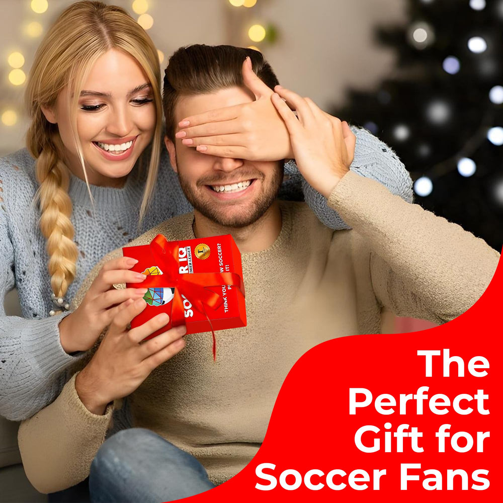 SOCCER IQ trivia question cards highlight Premier League moments for fans.