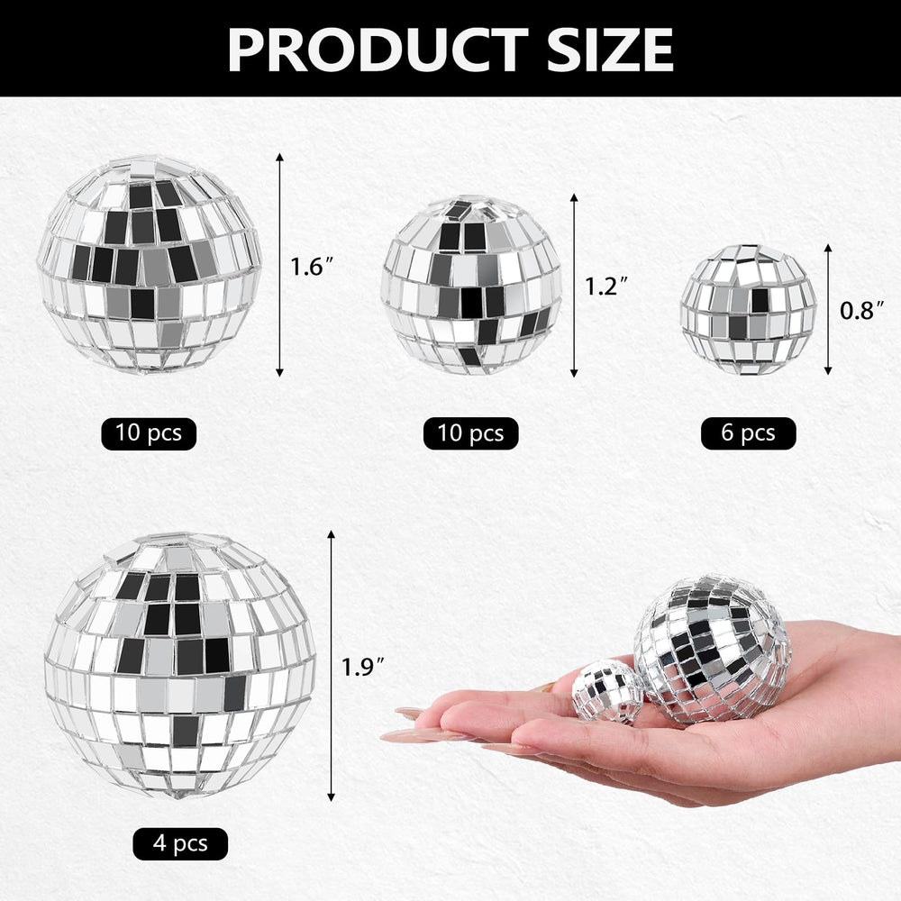 Soelomu disco ball 1.2 inch adds shimmer to cakes for party atmosphere.
