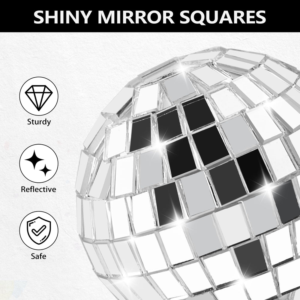 Soelomu disco ball 1.6 inch creates eye-catching decor for cupcakes and cakes.