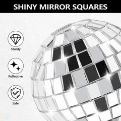 Soelomu disco ball 1.6 inch creates eye-catching decor for cupcakes and cakes.