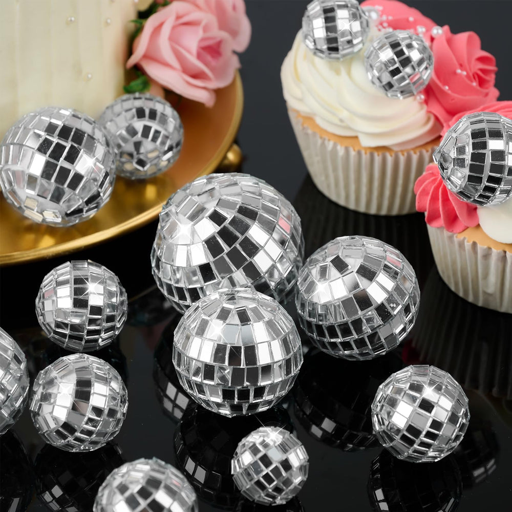 Soelomu disco ball 2 inch large accents perfect for cake toppers and centerpieces.