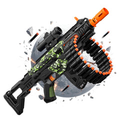 SOFITEN electric toy gun with scope and 30-dart drum for immersive outdoor battles