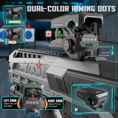 SOFITEN toy gun featuring 3-in-1 gearbox for safe, semi-auto, and full-auto modes