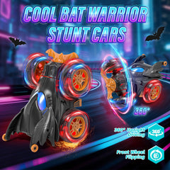 SOGAWEBB bat RC car 360-stunt action for indoor and outdoor fun.