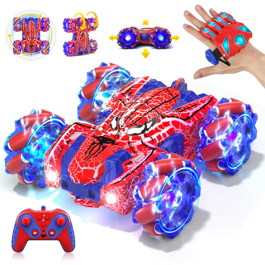 SOGAWEBB Spider Gesture RC Car front view with bright LEDs for dynamic play