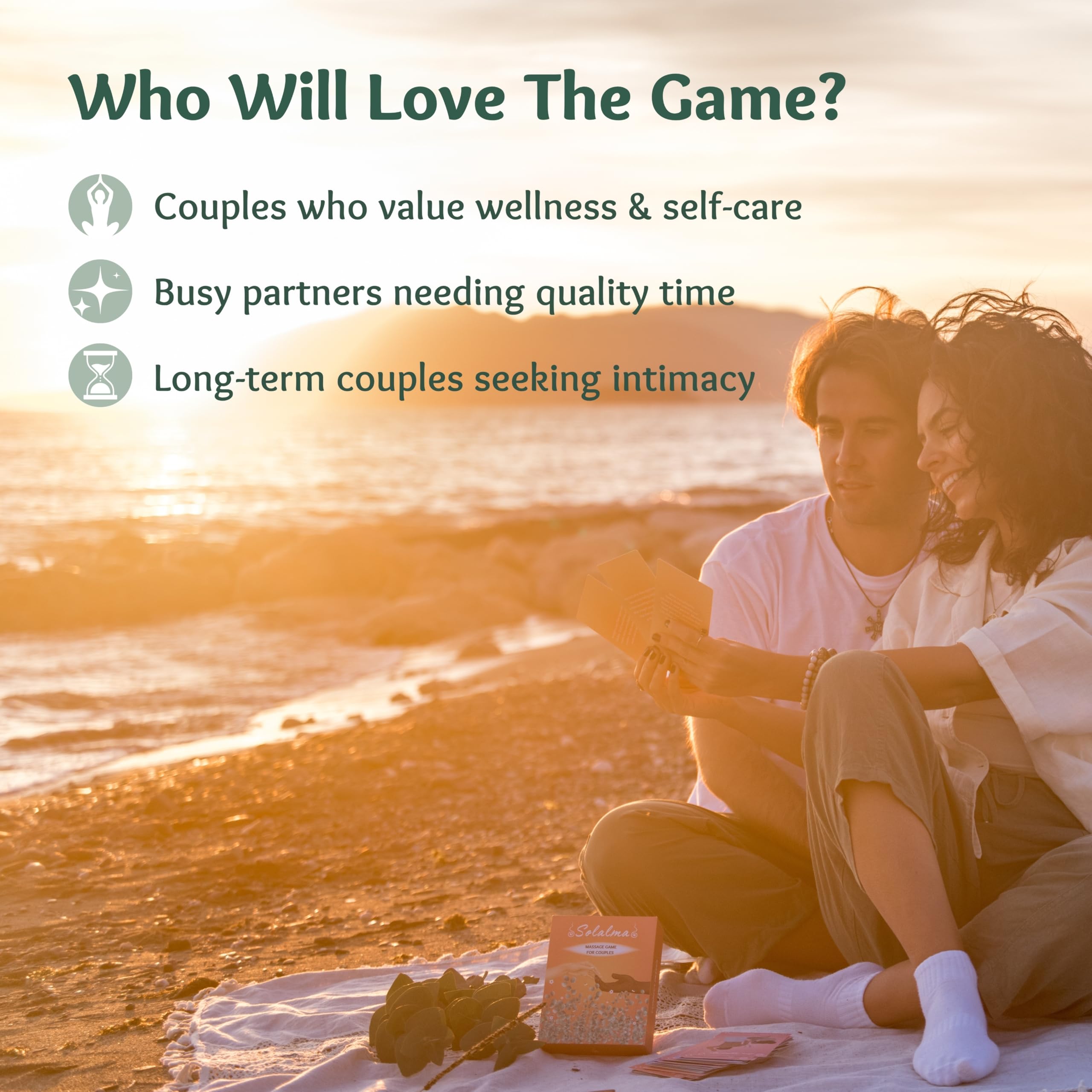 Solalma packaging highlights a thoughtful anniversary gift for couples.