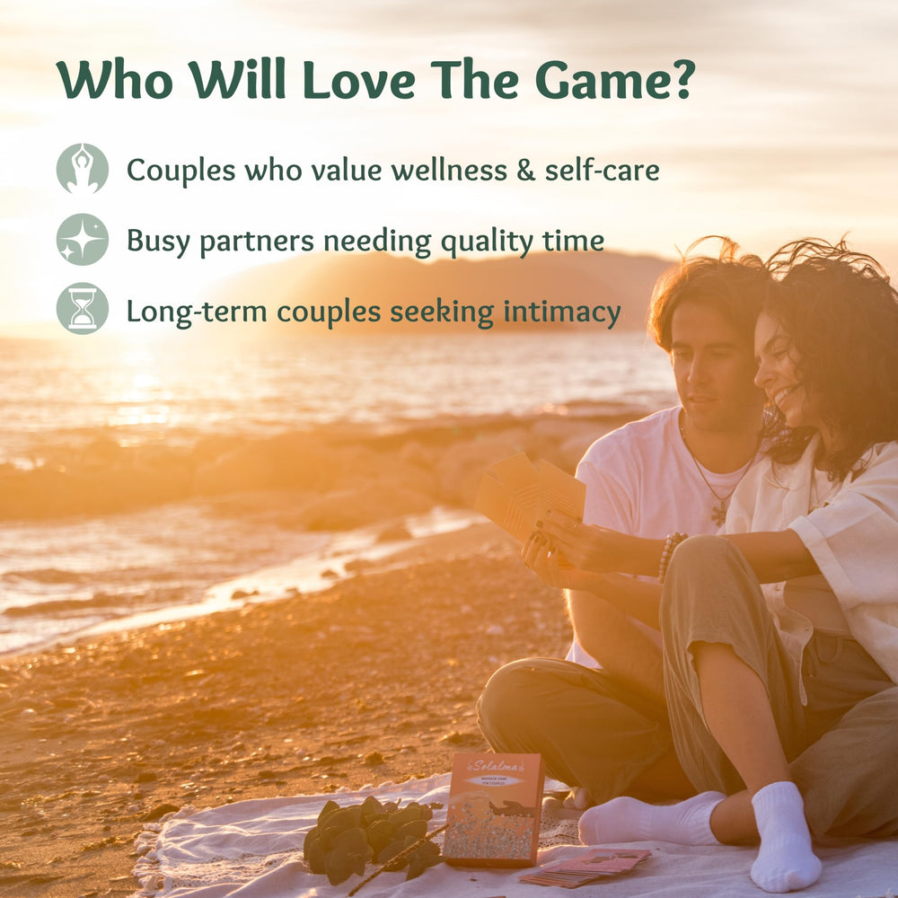 Solalma packaging highlights a thoughtful anniversary gift for couples.