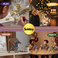 SOLDAY Dragon Toys brushes and palettes enable precise color mixing
