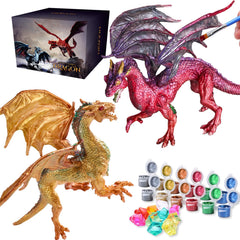 SOLDAY Dragon Toys painting kit with two dragons for imaginative coloring sessions