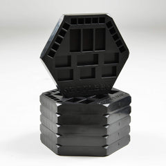 Solid Factory Settlers six-pack storage keeps game pieces organized for travel or game nights.