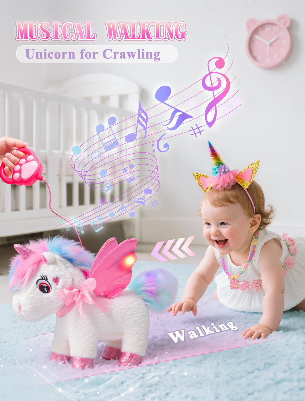 SOLIEHOO unicorn care kit with mirror and comb for grooming play