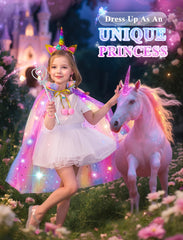 SOLIEHOO unicorn headband and wand for dress-up storytelling
