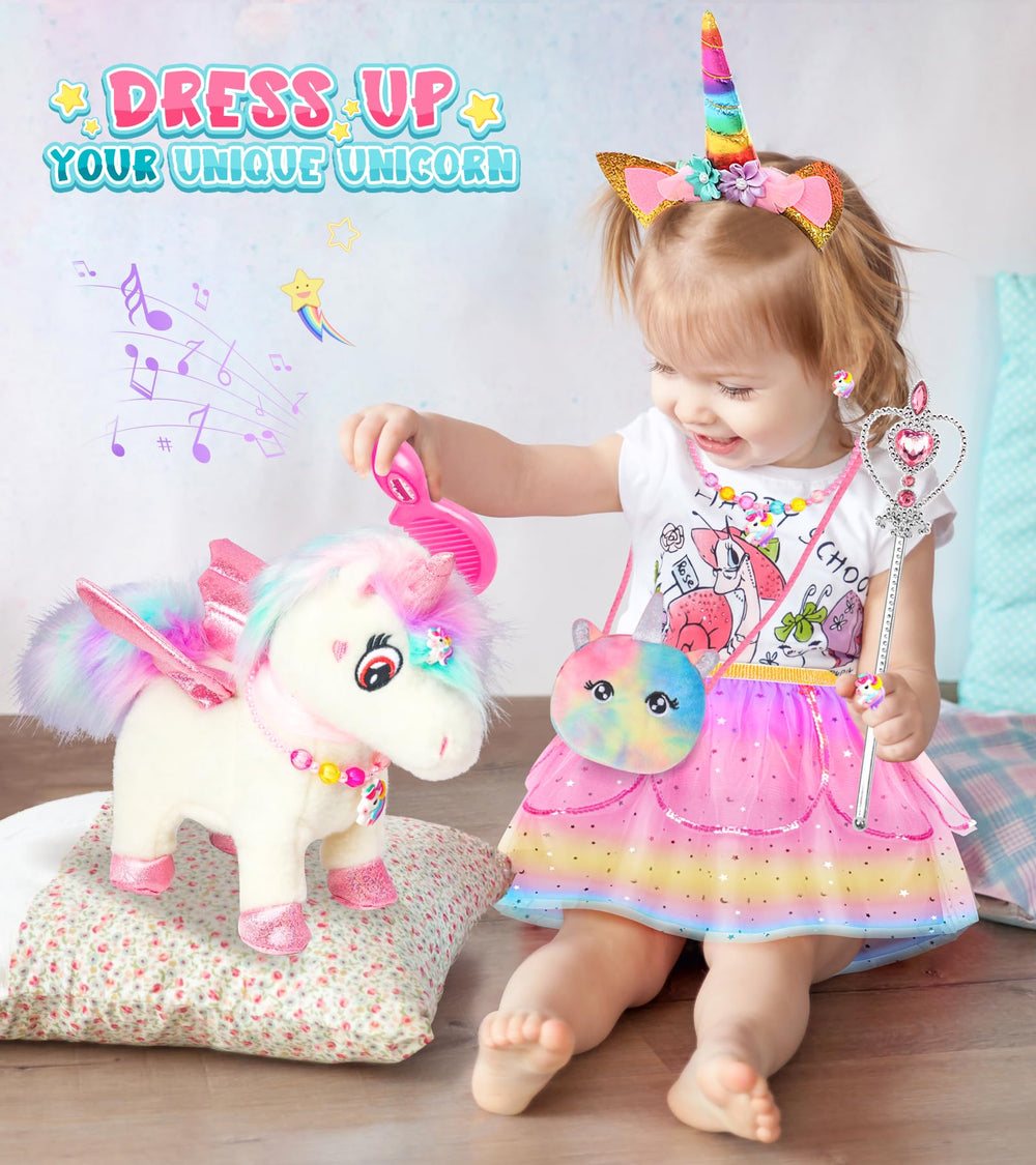 SOLIEHOO grooming tools like mirror and hair accessories encourage pretend care.