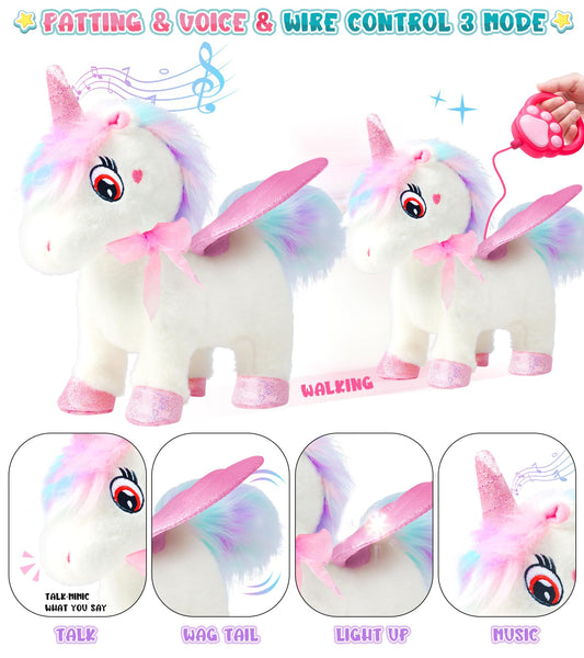 SOLIEHOO unicorn toy singing mode delights children during storytelling moments.