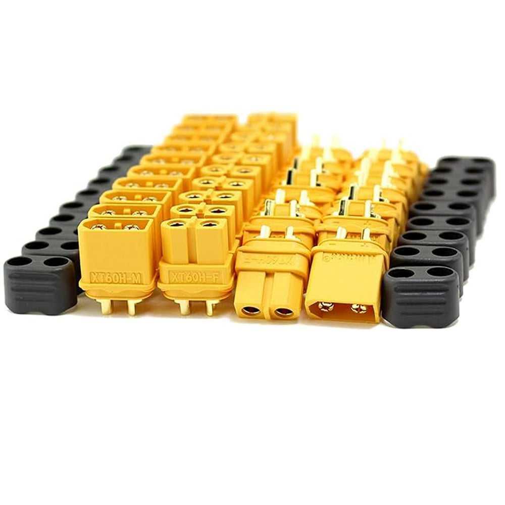 SoloGood Amass XT60H 20-pair connectors for secure RC battery connections.
