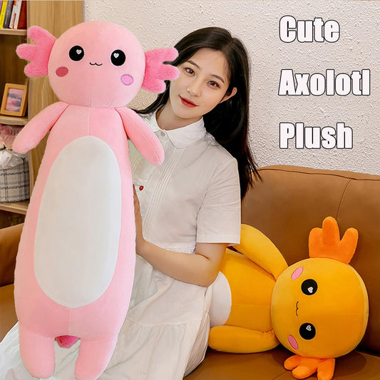Somao axolotl plush eye detail, adds charm to playtime and snuggles.