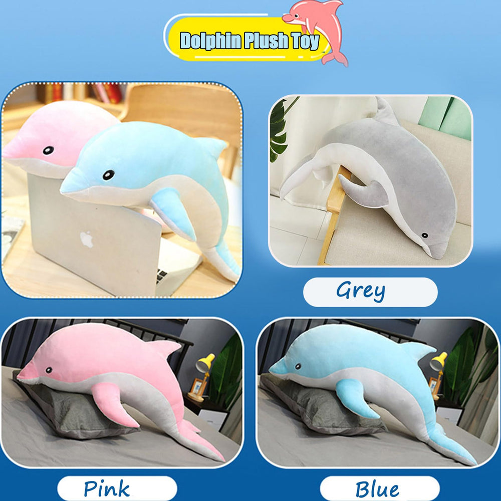 Somao dolphin stuffed toy brightens bedroom decor and playtime.