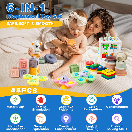 Somastung stacking rings and cups promote hand-eye coordination during play