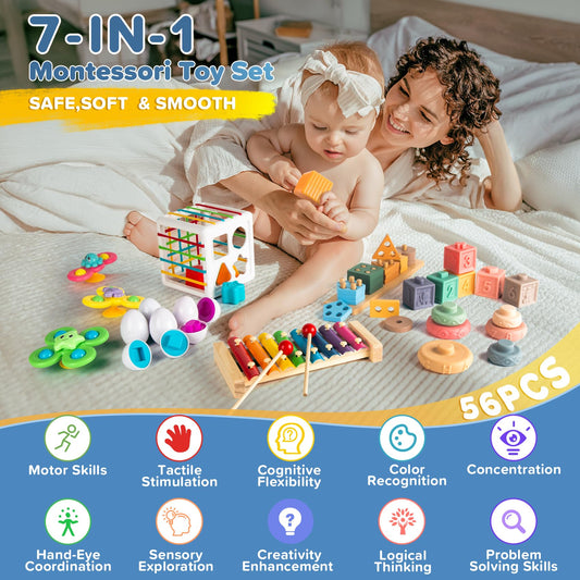 Somastung wooden 8-note xylophone for sensory musical exploration