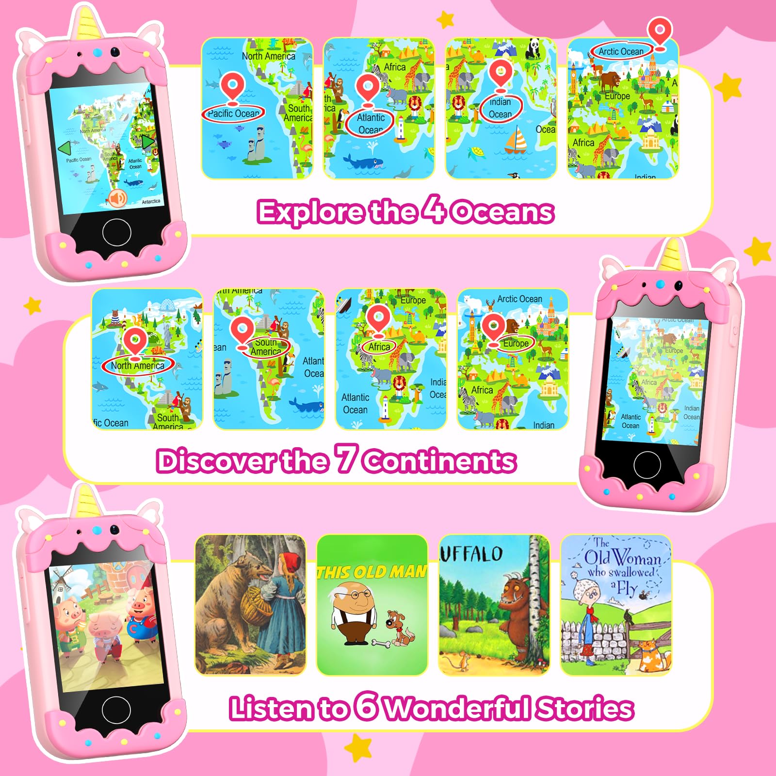 Sompaty Kids Smart Phone 2.8in 16GB card included for extra storage