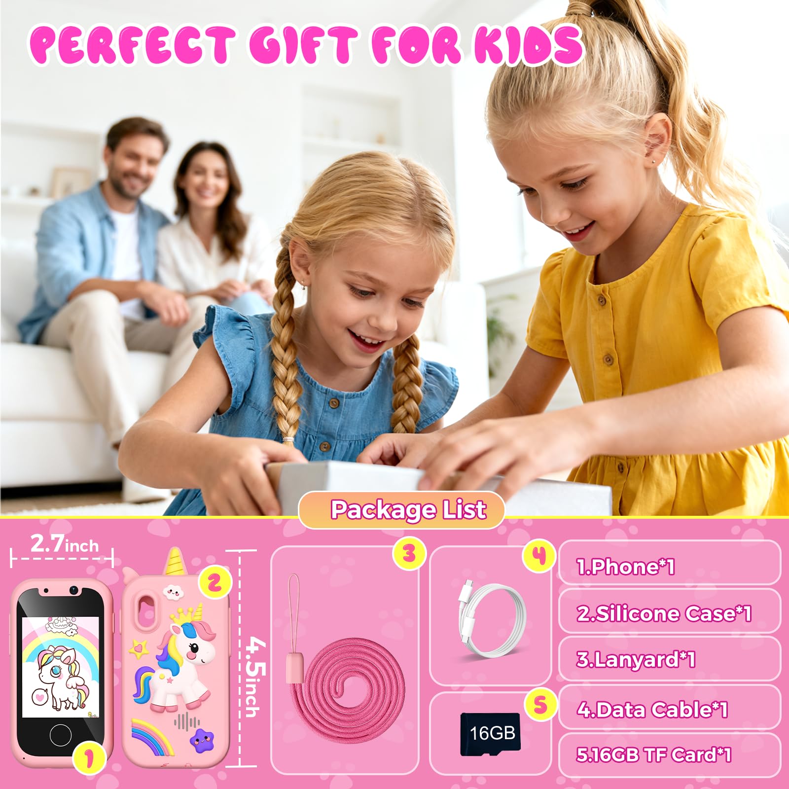 Sompaty Kids Smart Phone 2.8in lanyard accessory keeps device within reach