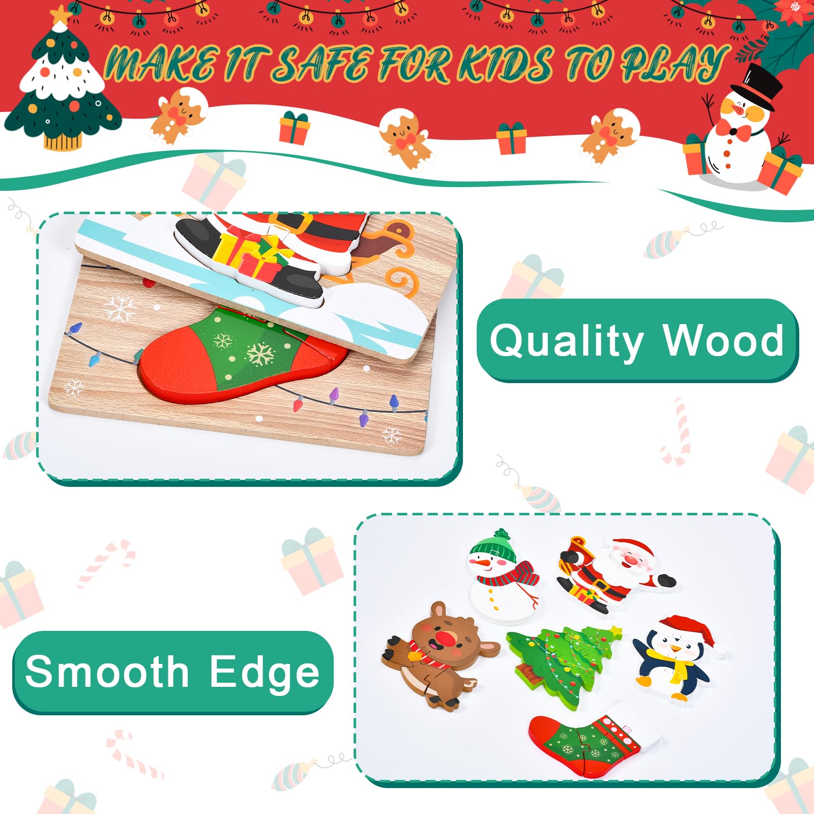 Sondatery elk puzzle featuring sturdy wood and tactile pieces for coordination