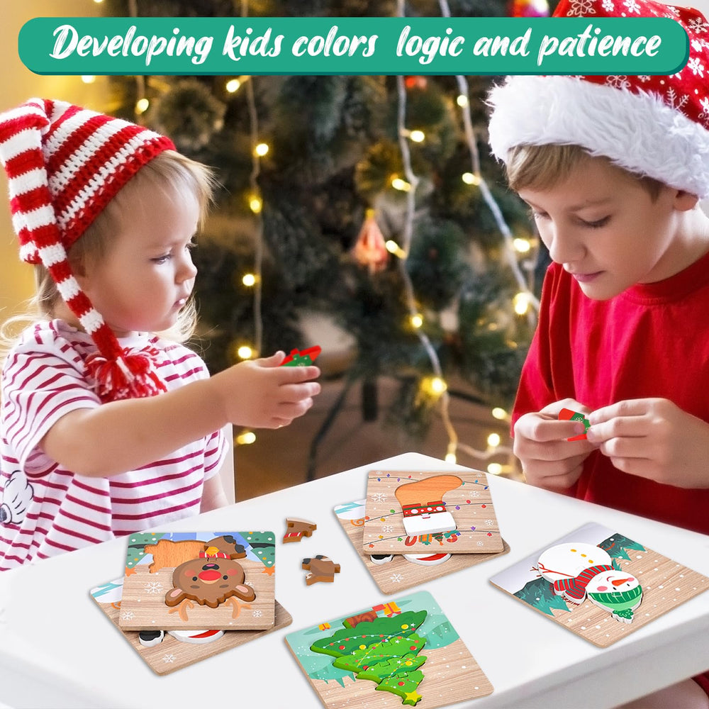 Sondatery Santa Claus puzzle with festive scene and color-rich pieces