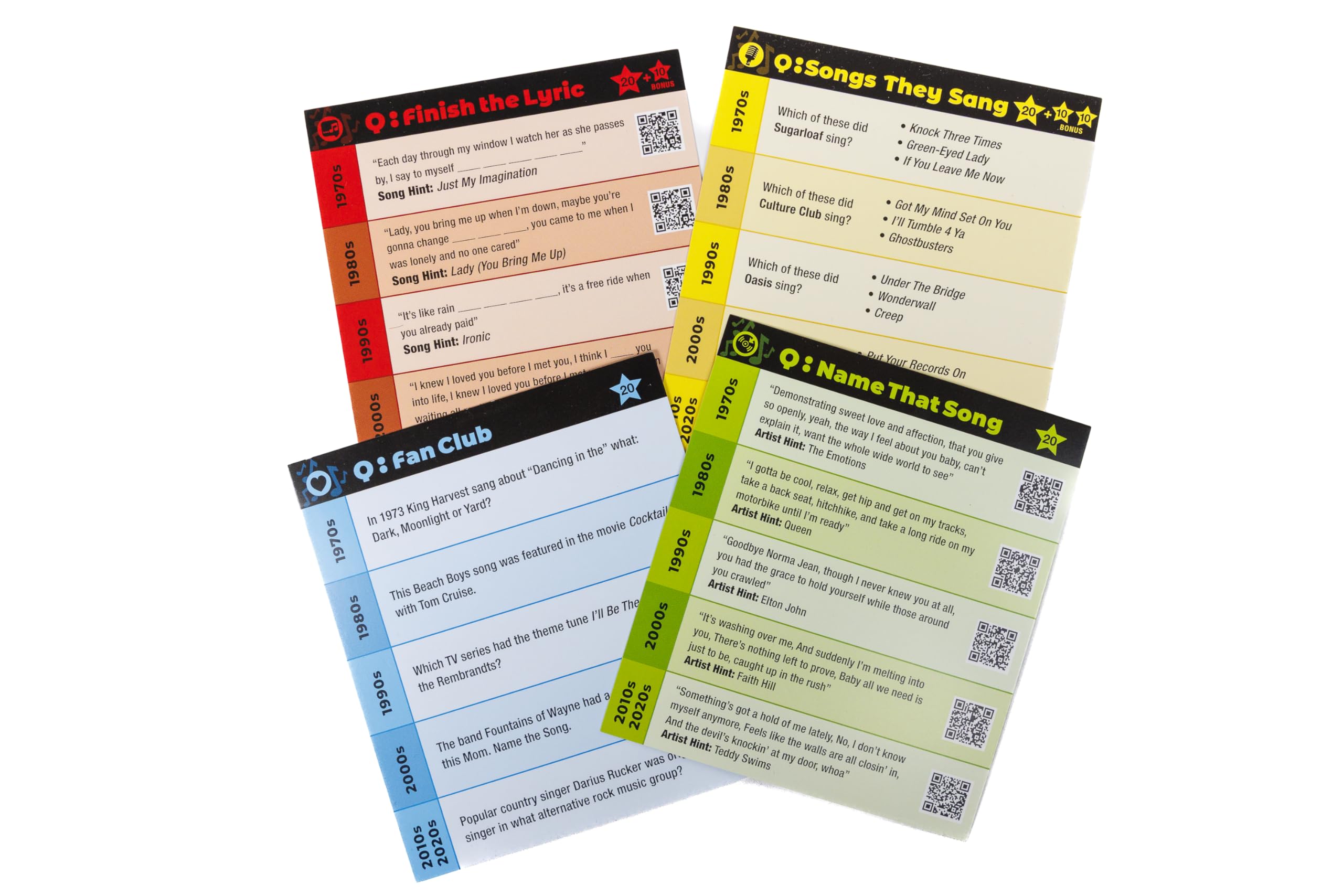 SongFest music categories iconography highlighting the four genres for quick play.