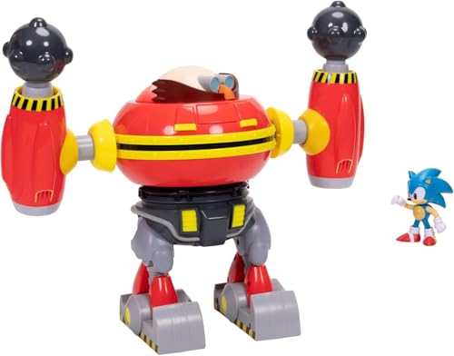 Sonic The Hedgehog 2.5-inch figure performing a 360-degree spin attack during play.