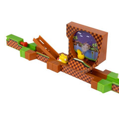 Sonic Go Go Racers Deluxe Playset finishes races at a dramatic finish line moment.