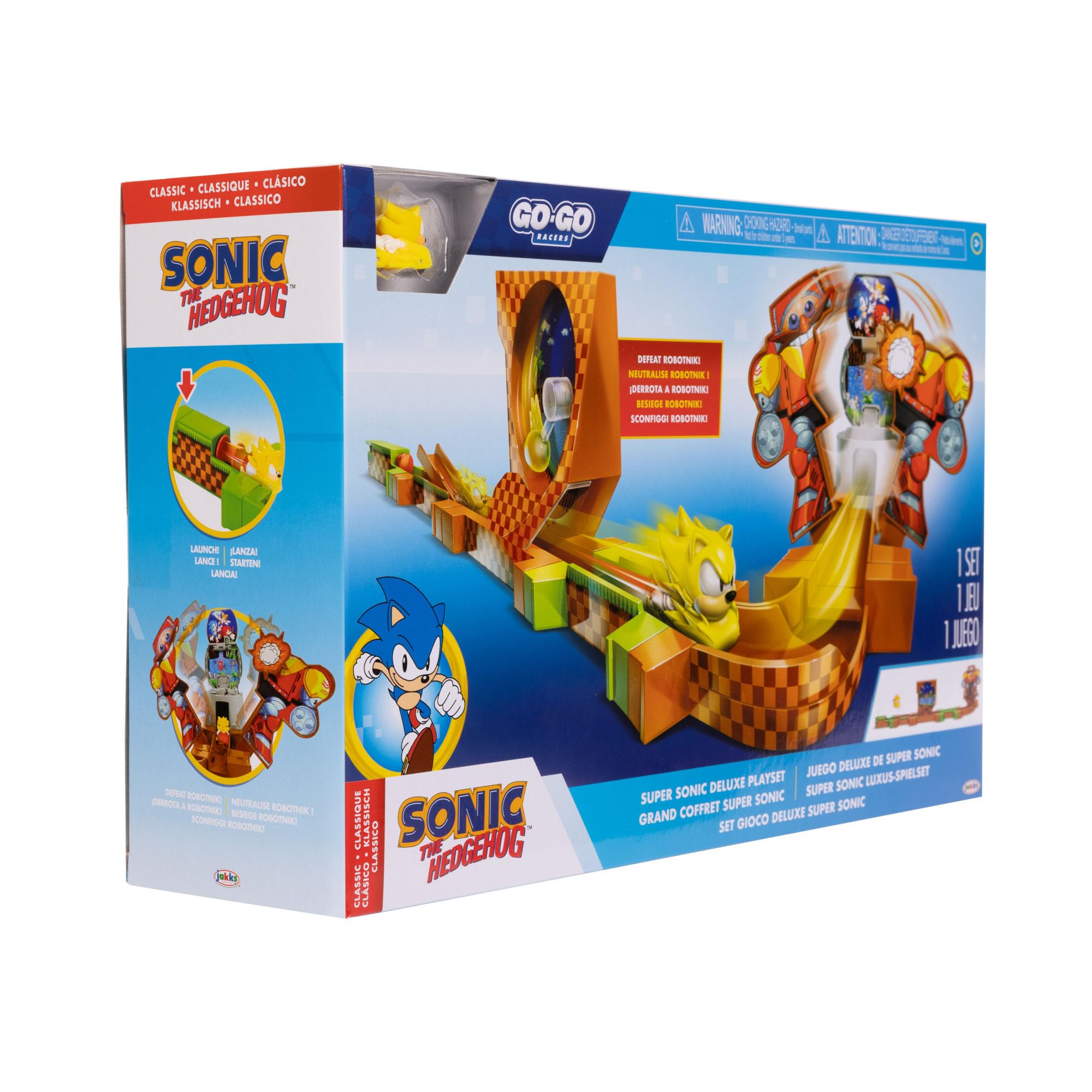 Sonic Go Go Racers Deluxe Playset pairs with Knuckles Adventure for intertwined journeys.