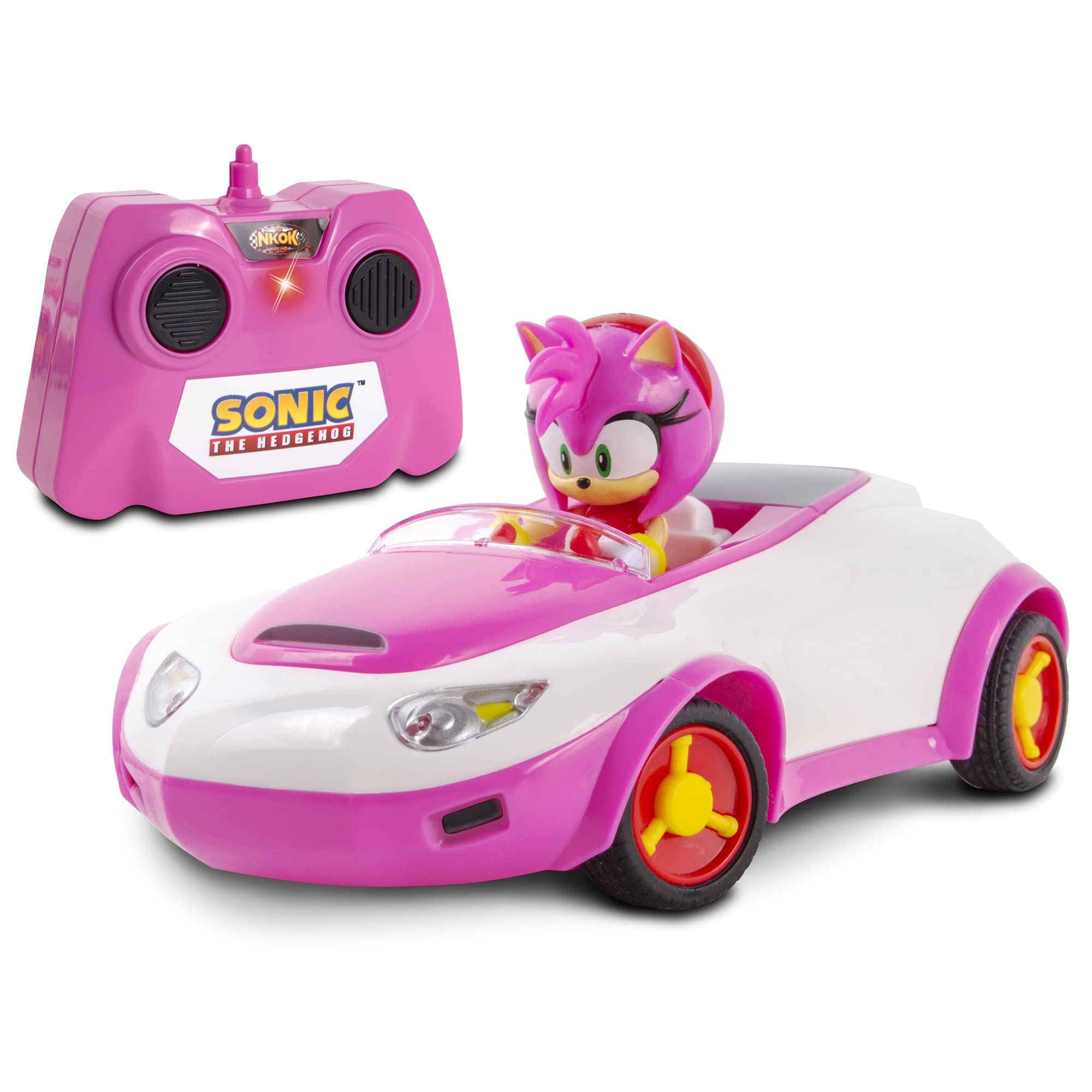 Sonic The Hedgehog Amy Rose TSR RC car in 1:28 scale with game-accurate detailing.