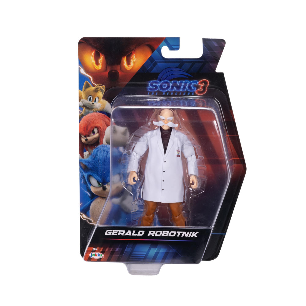Sonic The Hedgehog Gerald Robotnik 5-inch figure packaging shot.