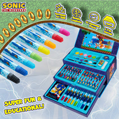 Sonic The Hedgehog wax crayons pack, rich hues for playful drawings.