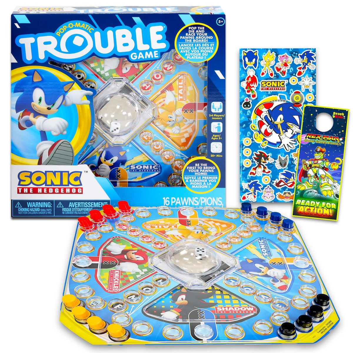 Sonic the Hedgehog pop up board game with dice for engaging family fun.