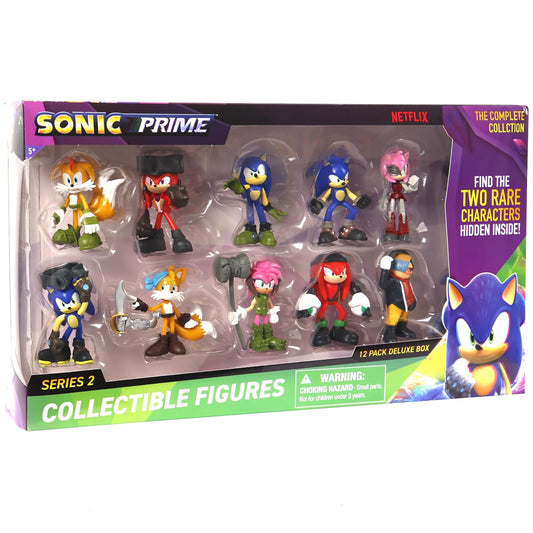 Sonic Prime Deluxe Box V2 12-pack figures for display and imaginative Sonic adventures