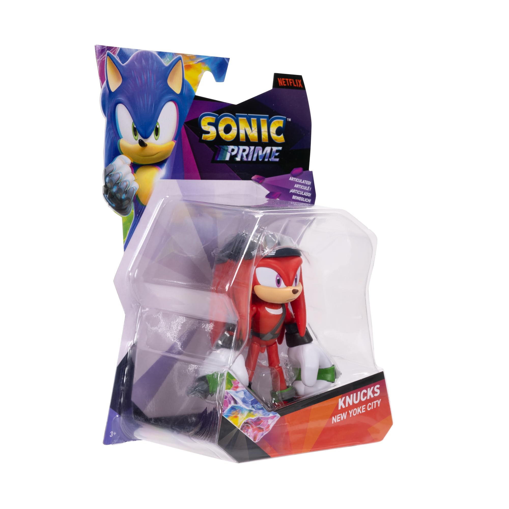 Sonic The Hedgehog Knuckles 5-inch Netflix-licensed figure for fans and collectors.