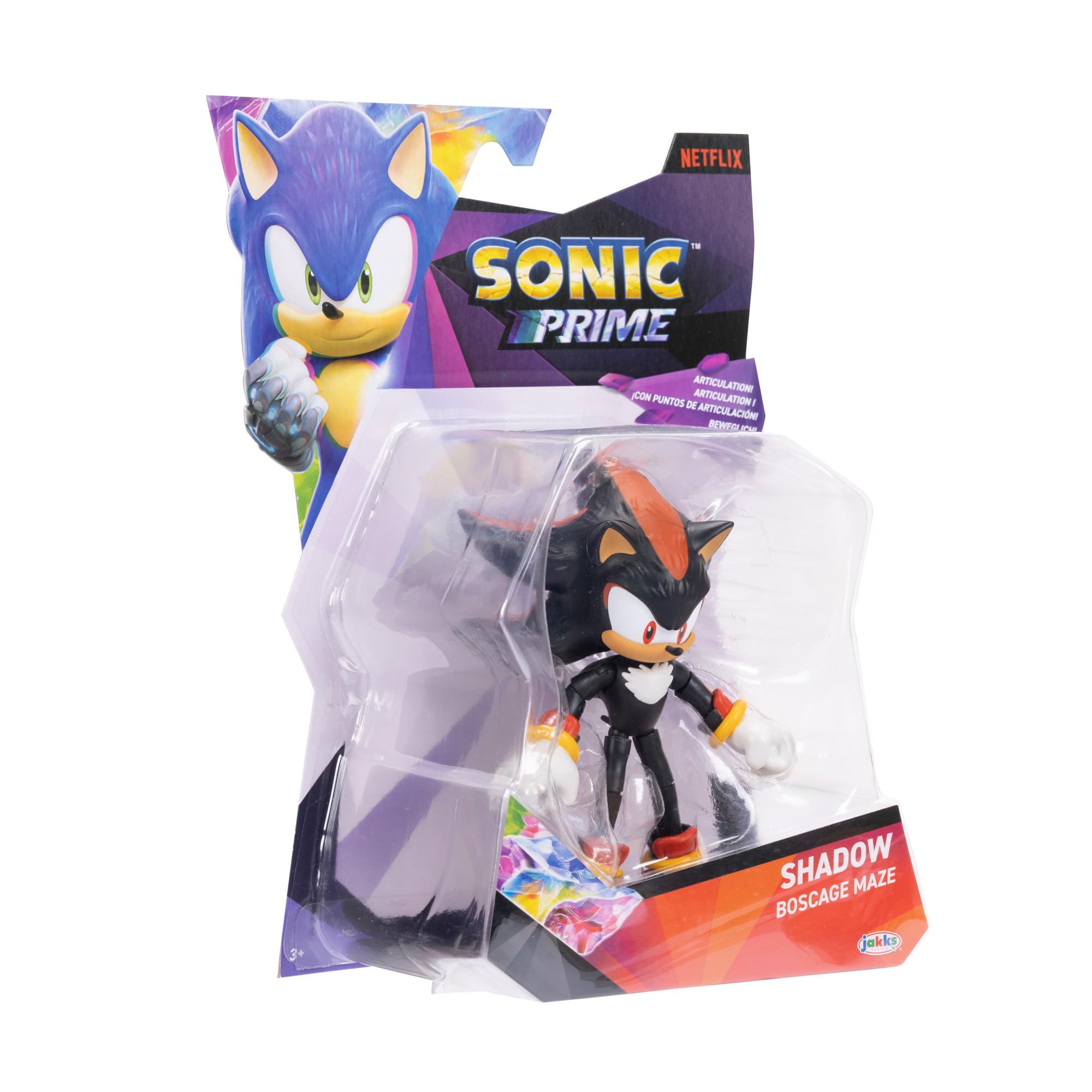 Sonic Prime Shadow Green Hill Zone figure with 12+ articulation for dynamic scenes.