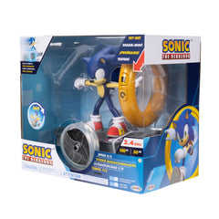 Sonic Speed RC skateboard uses 2.4 GHz connection with 100 ft range.